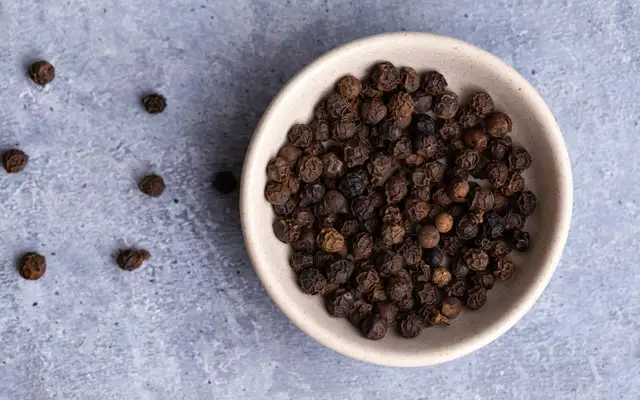 Black peppercorns