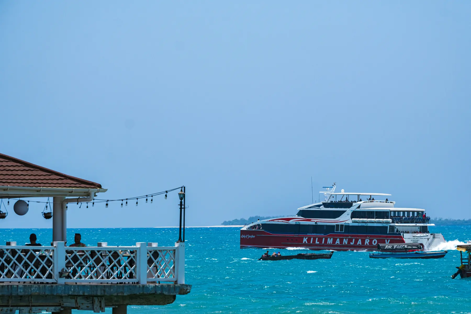A ferry serving the Zanzibar route